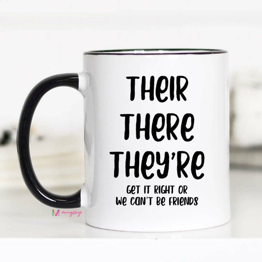 Their There They're Grammar Mug